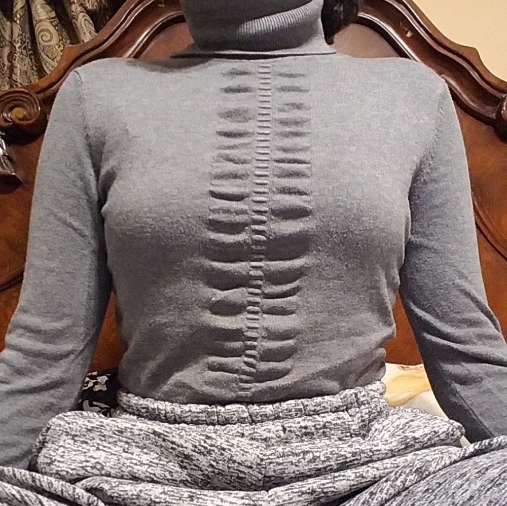 grey turtleneck